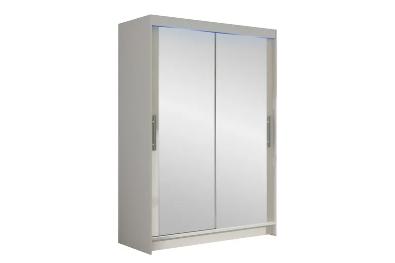 Estella Vaatekaappi Peilillä 120x200 cm, Valkoinen