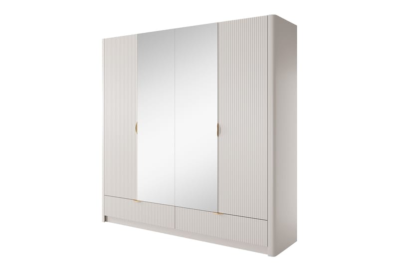 Forba Vaatekaappi Peilillä 213x209 cm, Valkoinen