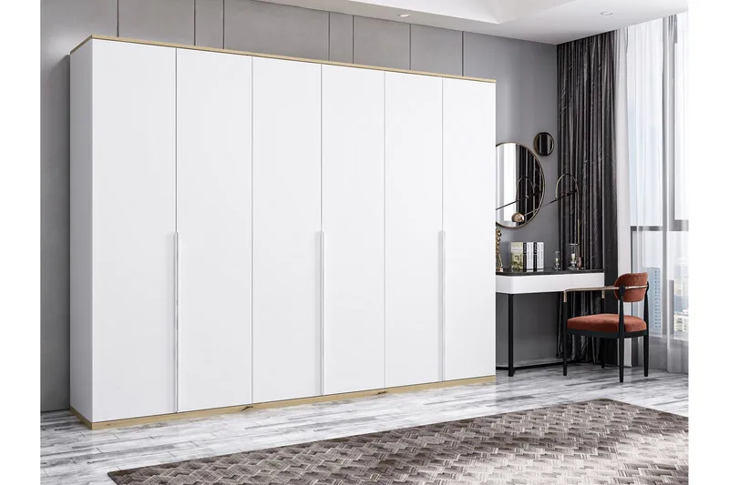 Fruitland Vaatekaappi 270x206 cm, Valkoinen