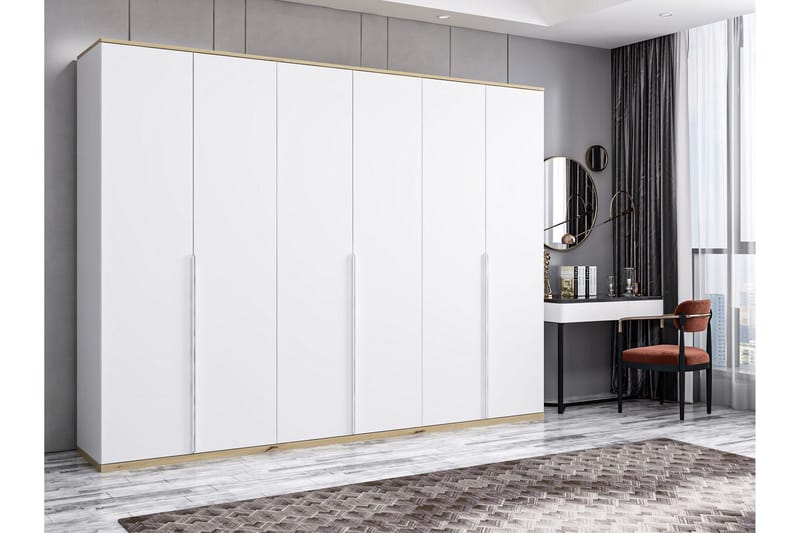 Fruitland Vaatekaappi 270x206 cm, Valkoinen