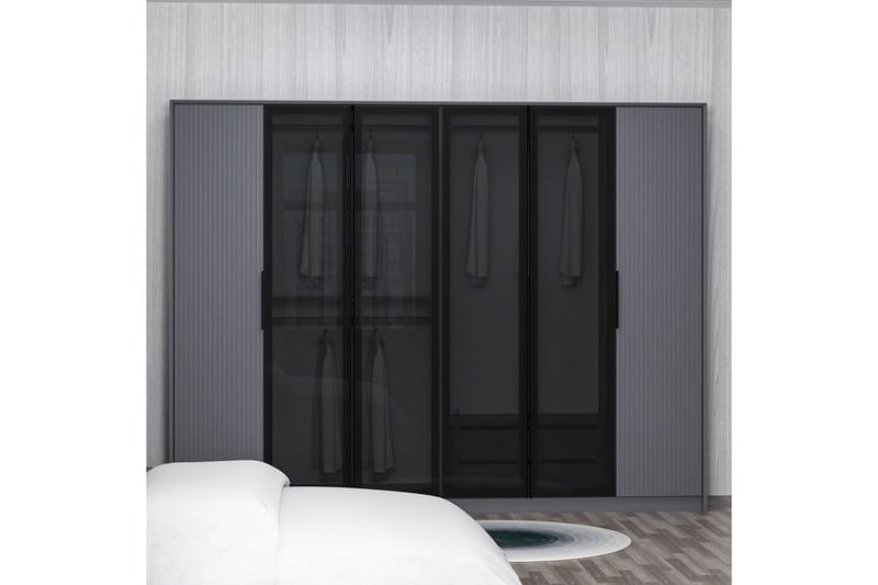 Fruitland Vaatekaappi 274x210 cm - Antrasiitti - Säilytys - Vaatesäilytys - Vaatekaappi