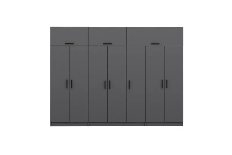 Fruitland Vaatekaappi 315x235 cm, Antrasiitti