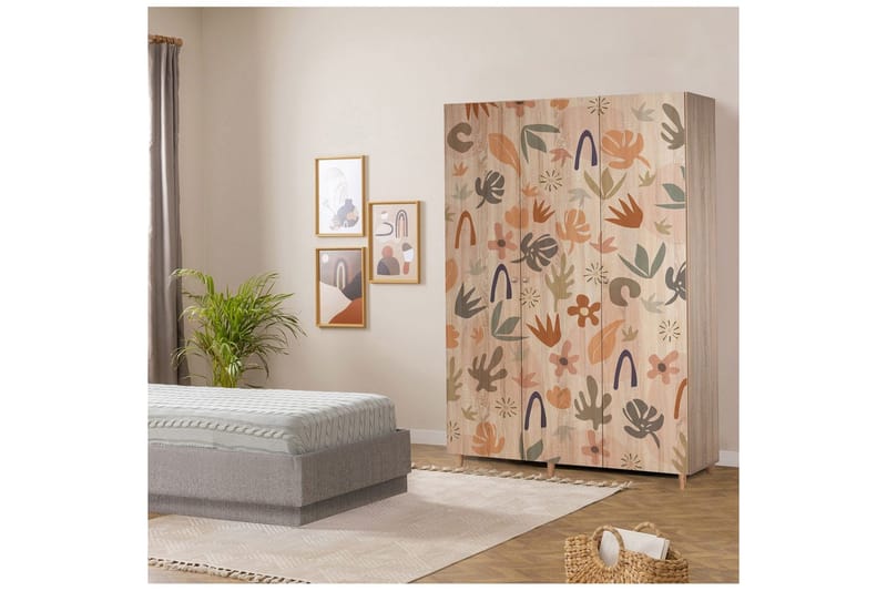 Gladfield Vaatekaappi 135x192 cm - Luonnollinen - Säilytys - Vaatesäilytys - Vaatekaappi