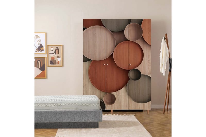 Gladfield Vaatekaappi 135x192 cm - Luonnollinen - Säilytys - Vaatesäilytys - Vaatekaappi