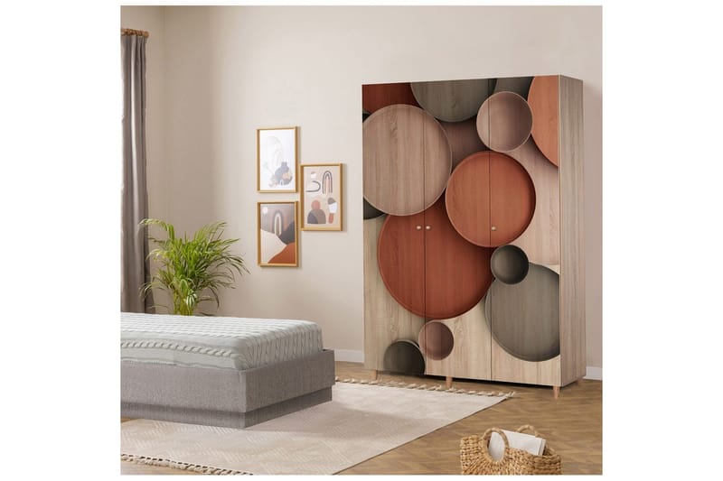 Gladfield Vaatekaappi 135x192 cm - Luonnollinen - Säilytys - Vaatesäilytys - Vaatekaappi