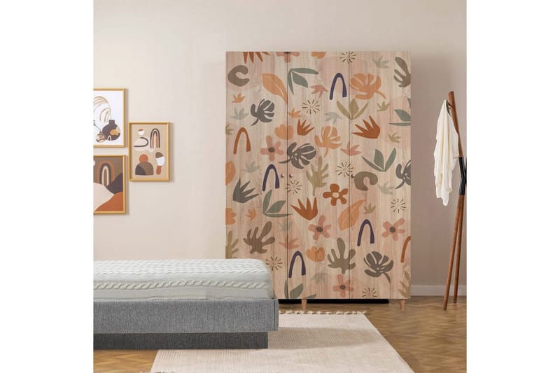 Gladfield Vaatekaappi 135x192 cm - Luonnollinen - Säilytys - Vaatesäilytys - Vaatekaappi