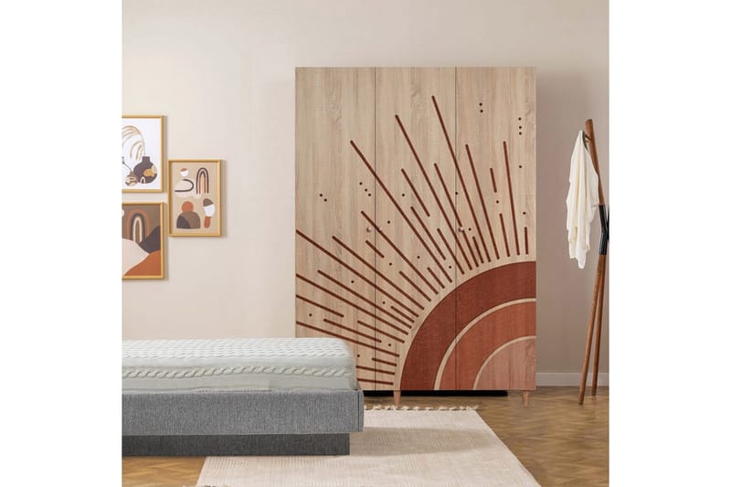 Gladfield Vaatekaappisskåp 135x192 cm - Säilytys - Vaatesäilytys - Vaatekaappi