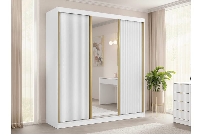 Gudelia Vaatekaappi 200x216 cm - Sininen - Säilytys - Vaatesäilytys - Vaatekaappi