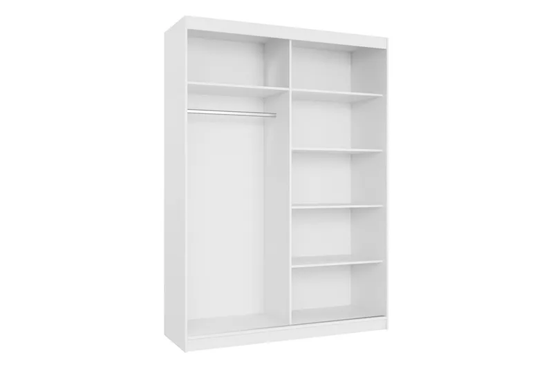 Gudelia Vaatekaappi peilillä 151x216 cm - Beige - Säilytys - Vaatesäilytys - Vaatekaappi