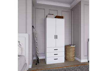 Haaken Vaatekaappi 60x174,8 cm - Matta valkoinen - Säilytys - Vaatesäilytys - Vaatekaappi