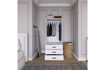 Haaken Vaatekaappi 60x174,8 cm - Matta valkoinen - Säilytys - Vaatesäilytys - Vaatekaappi