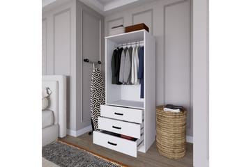 Haaken Vaatekaappi 60x174,8 cm - Matta valkoinen - Säilytys - Vaatesäilytys - Vaatekaappi