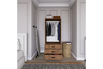Haaken Vaatekaappi 60x174,8 cm - Ruskea - Säilytys - Vaatesäilytys - Vaatekaappi