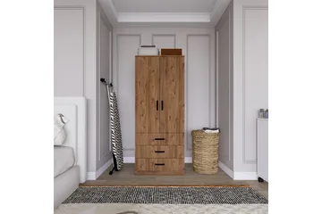 Haaken Vaatekaappi 60x174,8 cm - Ruskea - Säilytys - Vaatesäilytys - Vaatekaappi
