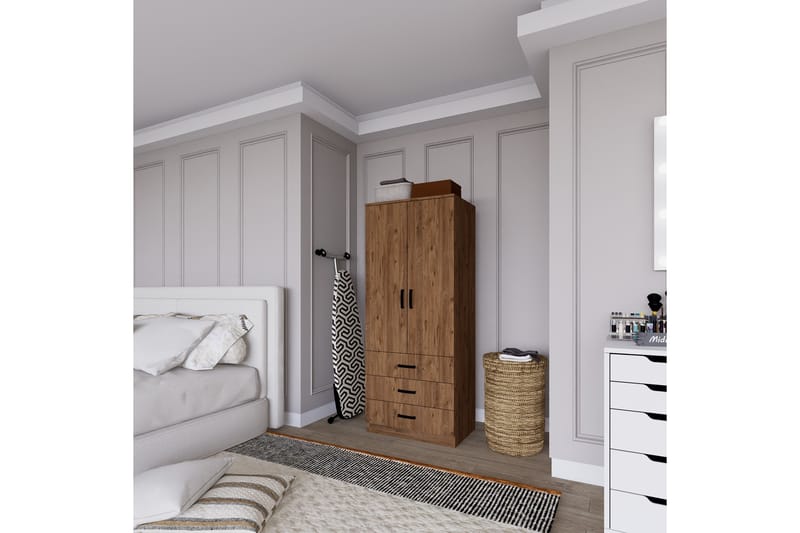 Haaken Vaatekaappi 60x174,8 cm - Ruskea - Säilytys - Vaatesäilytys - Vaatekaappi