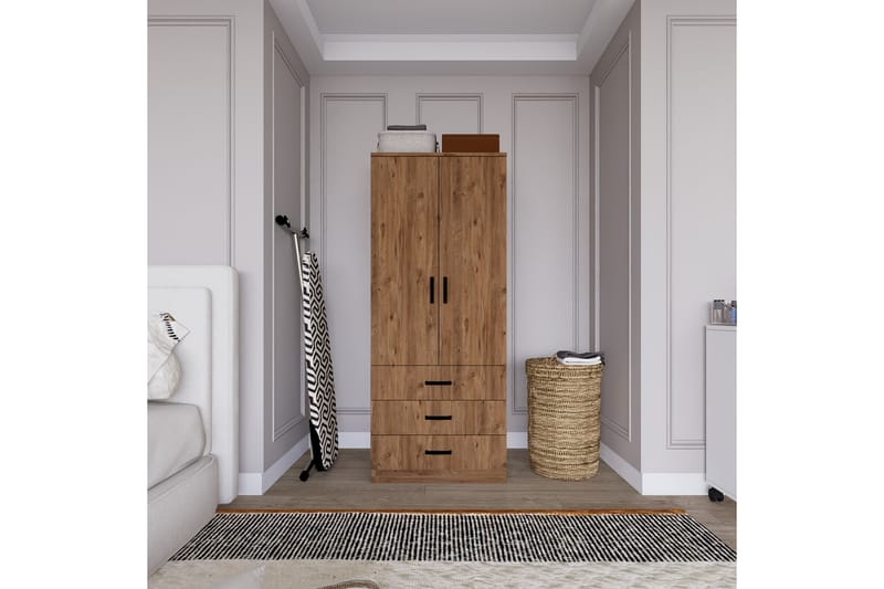 Haaken Vaatekaappi 60x174,8 cm - Ruskea - Säilytys - Vaatesäilytys - Vaatekaappi