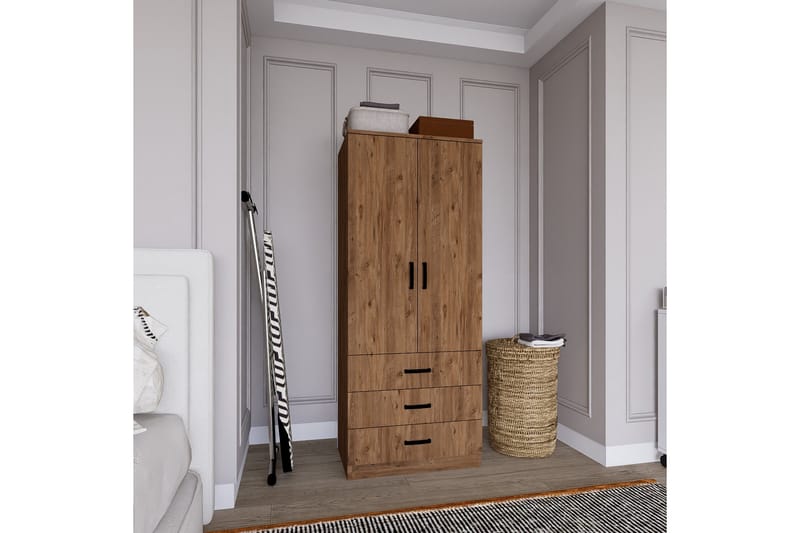 Haaken Vaatekaappi 60x174,8 cm - Ruskea - Säilytys - Vaatesäilytys - Vaatekaappi