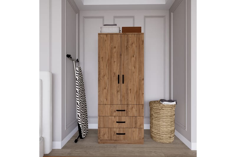Haaken Vaatekaappi 60x174,8 cm - Ruskea - Säilytys - Vaatesäilytys - Vaatekaappi