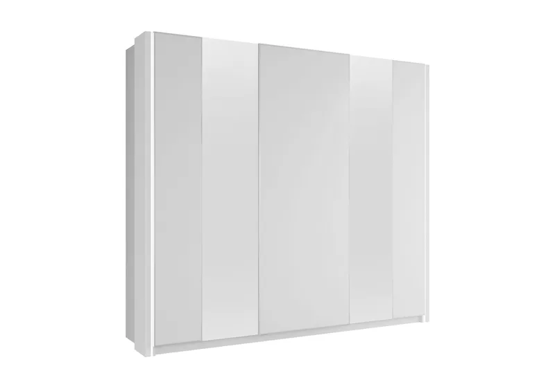 Haruna Vaatekaappi Peilillä 250x235 cm, Valkoinen