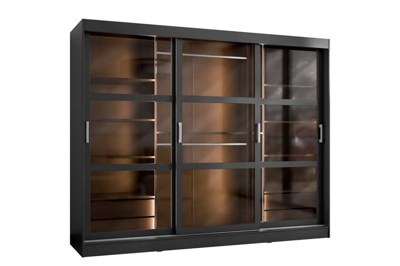 Harvans Vaatekaappi 250x203 cm - Musta - Säilytys - Vaatesäilytys - Vaatekaappi