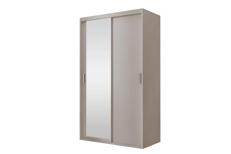 Harvinder Vaatekaappi peilillä 120x205 cm, Beige