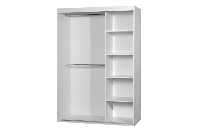 Harvinder Vaatekaappi peilillä 120x205 cm - Beige - Säilytys - Vaatesäilytys - Vaatekaappi