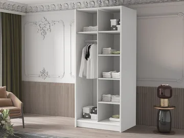 Herrljunga Vaatekaappi 100x215 cm - Ruskea/Musta - Säilytys - Vaatesäilytys - Vaatekaappi