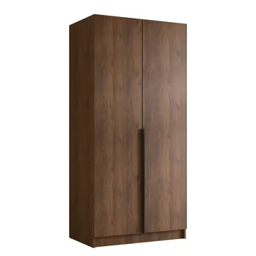 Herrljunga Vaatekaappi 100x215 cm - Ruskea/Musta - Säilytys - Vaatesäilytys - Vaatekaappi