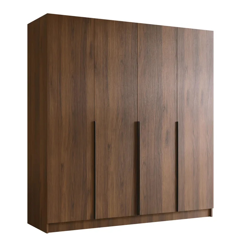 Herrljunga Vaatekaappi 200x215 cm, Ruskea/Musta