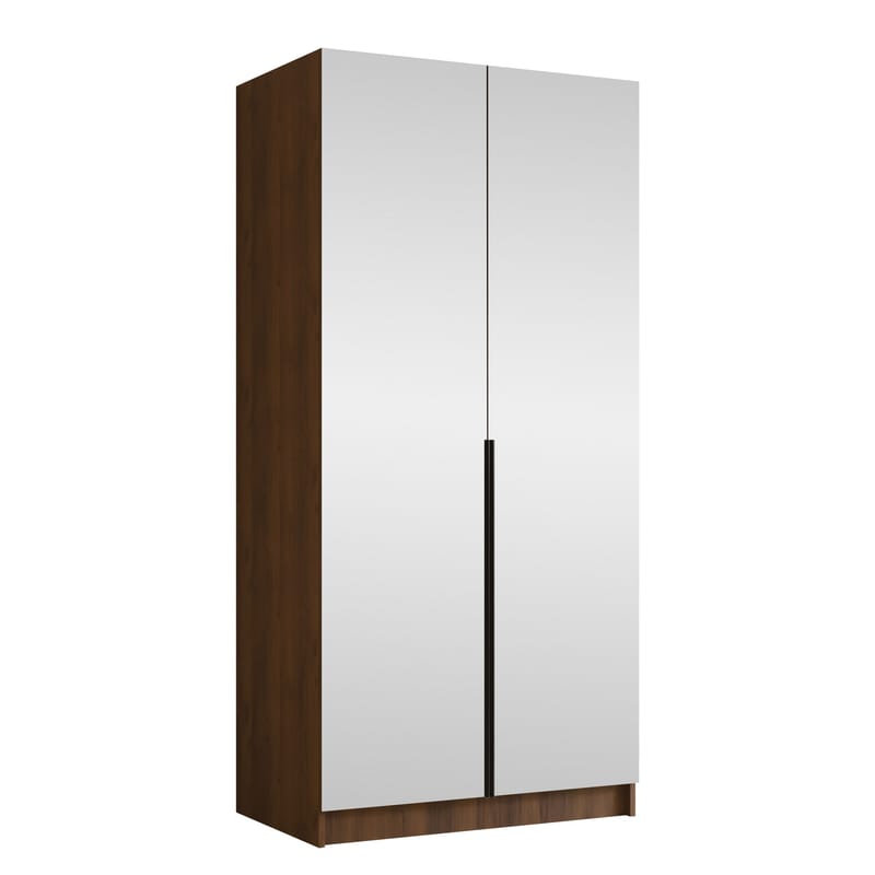 Herrljunga Vaatekaappi Peilillä 100x215 cm, Musta/Peili