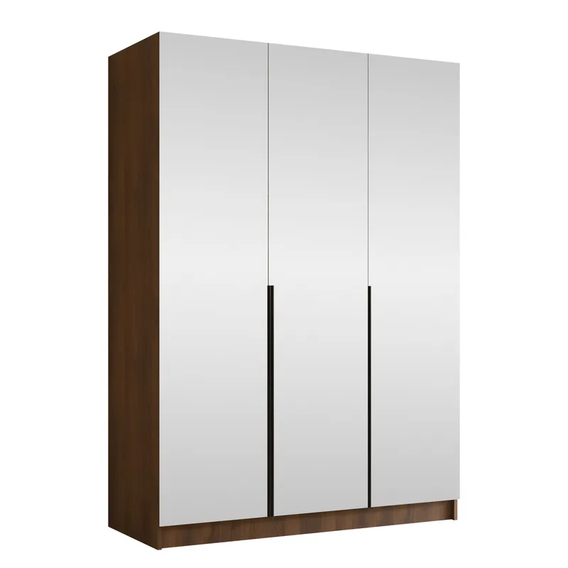 Herrljunga Vaatekaappi Peilillä 150x215 cm, Musta/Peili