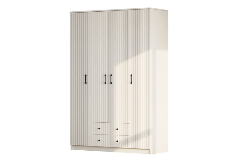 Ivon Vaatekaappi 140x210 cm, Matta Valkoinen