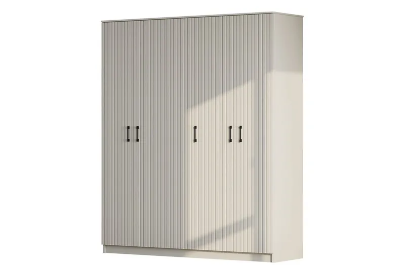 Ivon Vaatekaappi 175x184 cm - Matta Valkoinen - Säilytys - Vaatesäilytys - Vaatekaappi