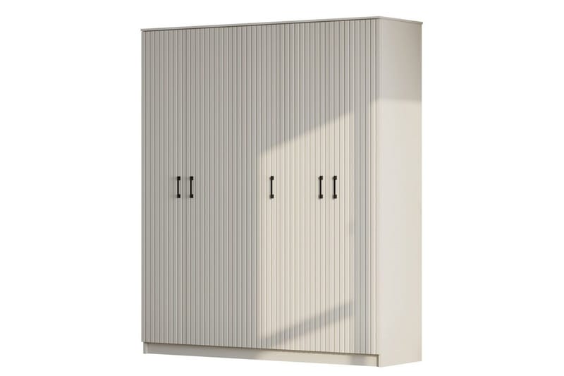 Ivon Vaatekaappi 175x210 cm, Matta Valkoinen