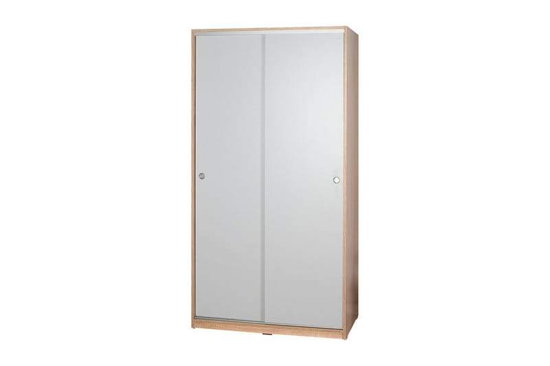Jovel-vaatekaappi 94x182 cm - Valkoinen/Korallinpunainen - Säilytys - Vaatesäilytys - Vaatekaappi