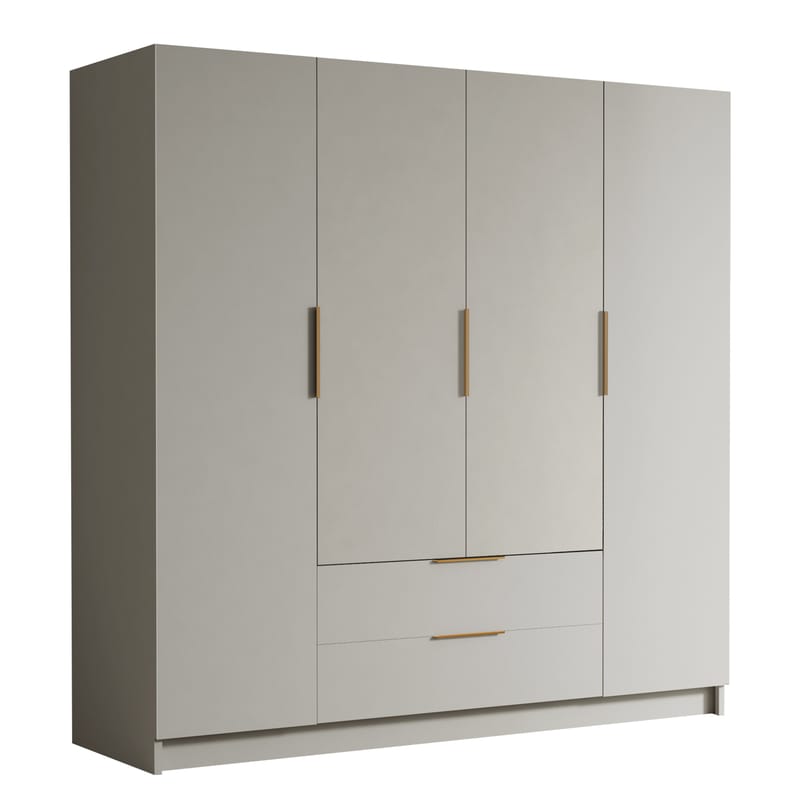 Kelros Vaatekaappi 200x216 cm - Beige - Säilytys - Vaatesäilytys - Vaatekaappi