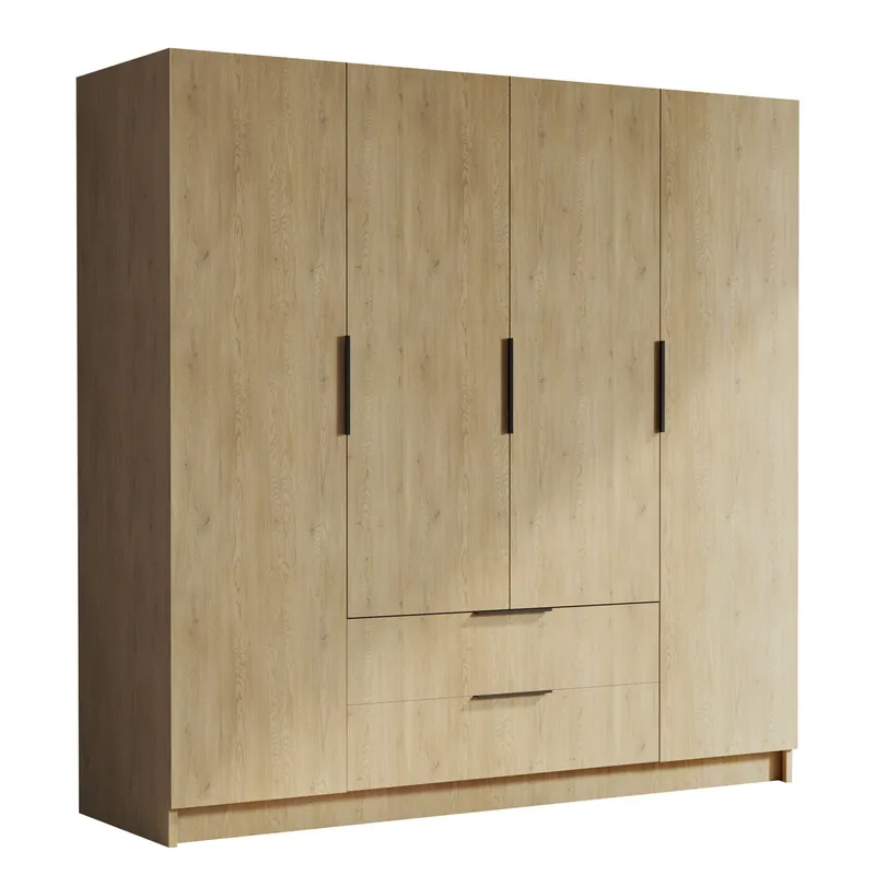 Kelros Vaatekaappi 200x216 cm - Ruskea - Säilytys - Vaatesäilytys - Vaatekaappi