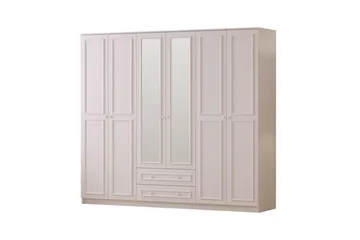 Kovric Kulmavaatekaappi 210x184 cm - Matta Valkoinen - Säilytys - Vaatesäilytys - Vaatekaappi
