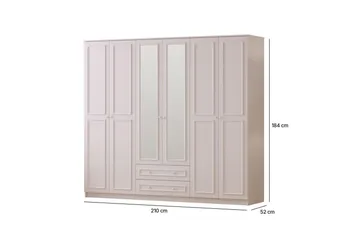 Kovric Kulmavaatekaappi 210x184 cm - Matta Valkoinen - Säilytys - Vaatesäilytys - Vaatekaappi