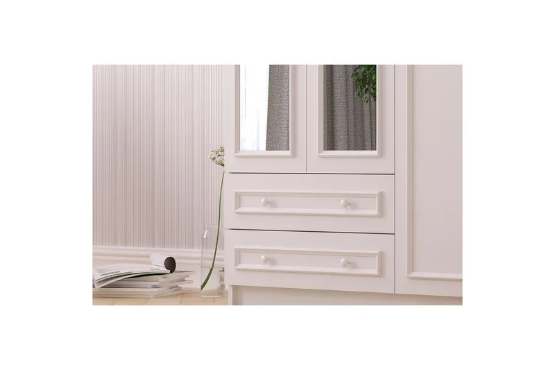 Kovric Vaatekaappisskåp 105x210 cm - Matta Valkoinen - Säilytys - Vaatesäilytys - Vaatekaappi