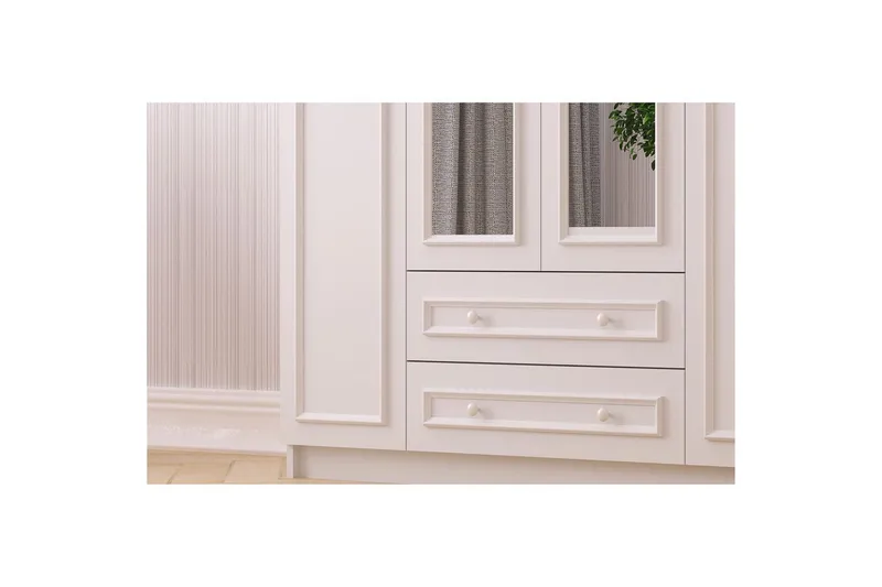 Kovric Vaatekaappisskåp 140x210 cm - Matta Valkoinen - Säilytys - Vaatesäilytys - Vaatekaappi