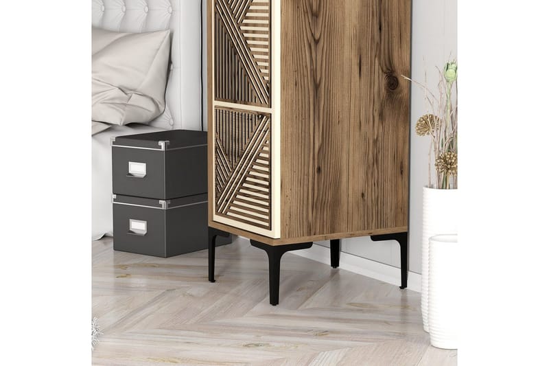 Kumsal Vaatekaappi 40x47,5 cm - Pähkinä/Kerma - Säilytys - Vaatesäilytys - Vaatekaappi