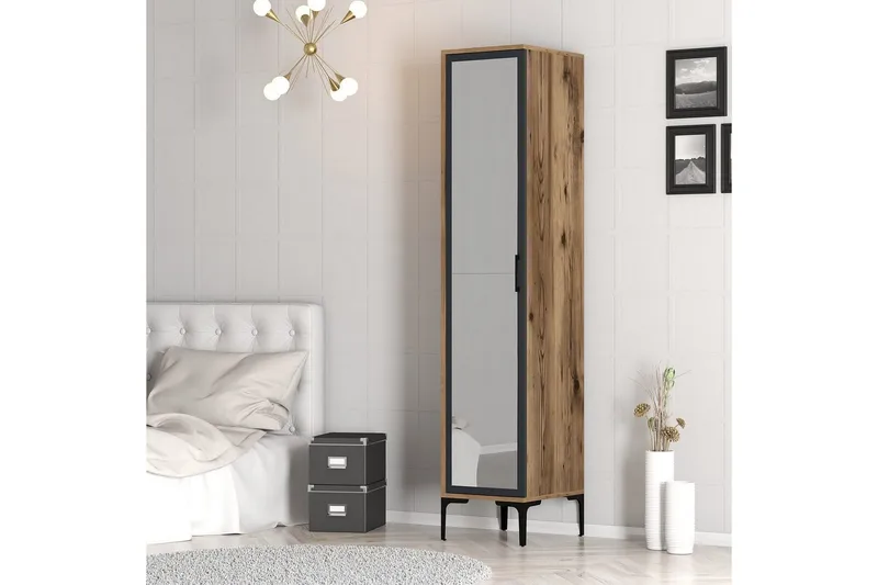 Kumsal Vaatekaappi 40x47,5 cm - Pähkinä/Antrasiitti - Säilytys - Vaatesäilytys - Vaatekaappi