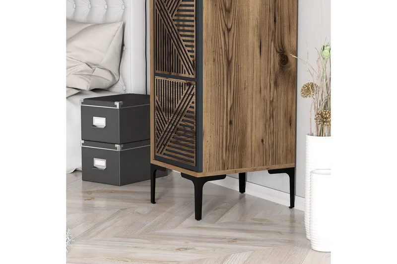 Kumsal Vaatekaappi 40x47,5 cm - Pähkinä/Antrasiitti - Säilytys - Vaatesäilytys - Vaatekaappi