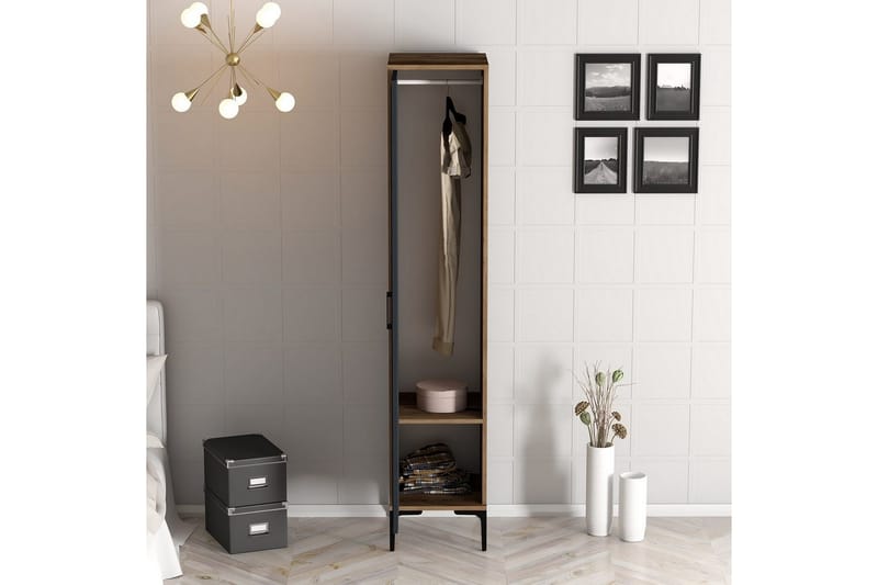 Kumsal Vaatekaappi 40x47,5 cm - Pähkinä/Antrasiitti - Säilytys - Vaatesäilytys - Vaatekaappi