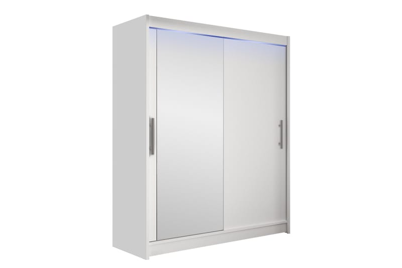 Leila Vaatekaappi Peilillä 150x200 cm, Valkoinen