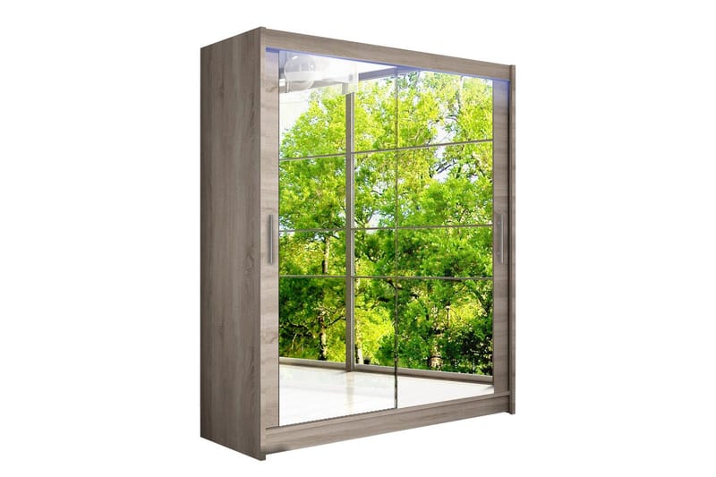 Leila vaatekaappi peilillä 150x200 cm, Beige