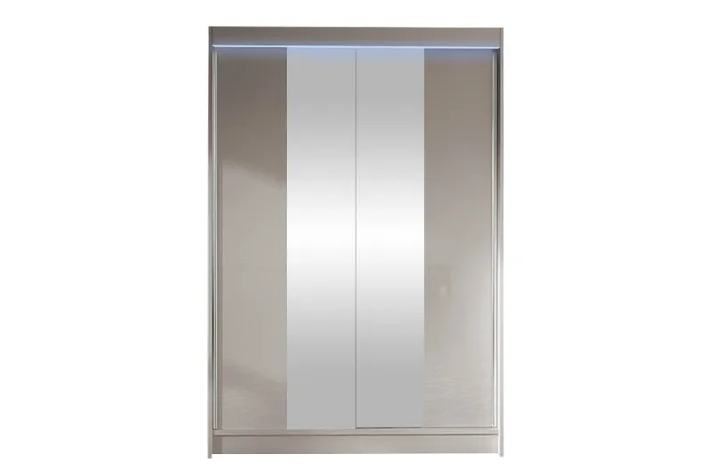 Liverpool Vaatekaappi Peilillä 120x200 cm - Beige - Säilytys - Vaatesäilytys - Vaatekaappi