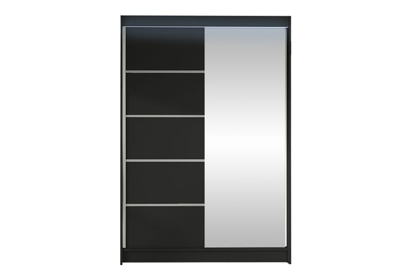 Liverpool Vaatekaappi Peilillä 120x200 cm, Musta