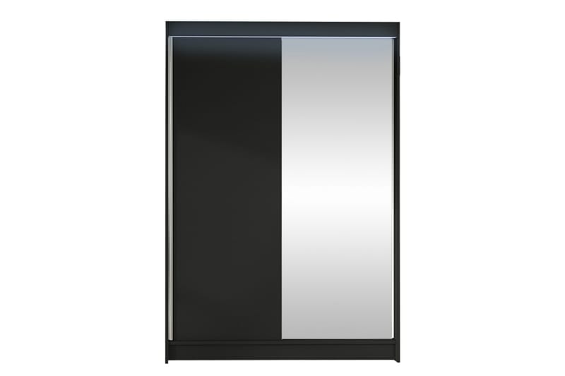 Liverpool Vaatekaappi Peilillä 120x200 cm - Musta - Säilytys - Vaatesäilytys - Vaatekaappi